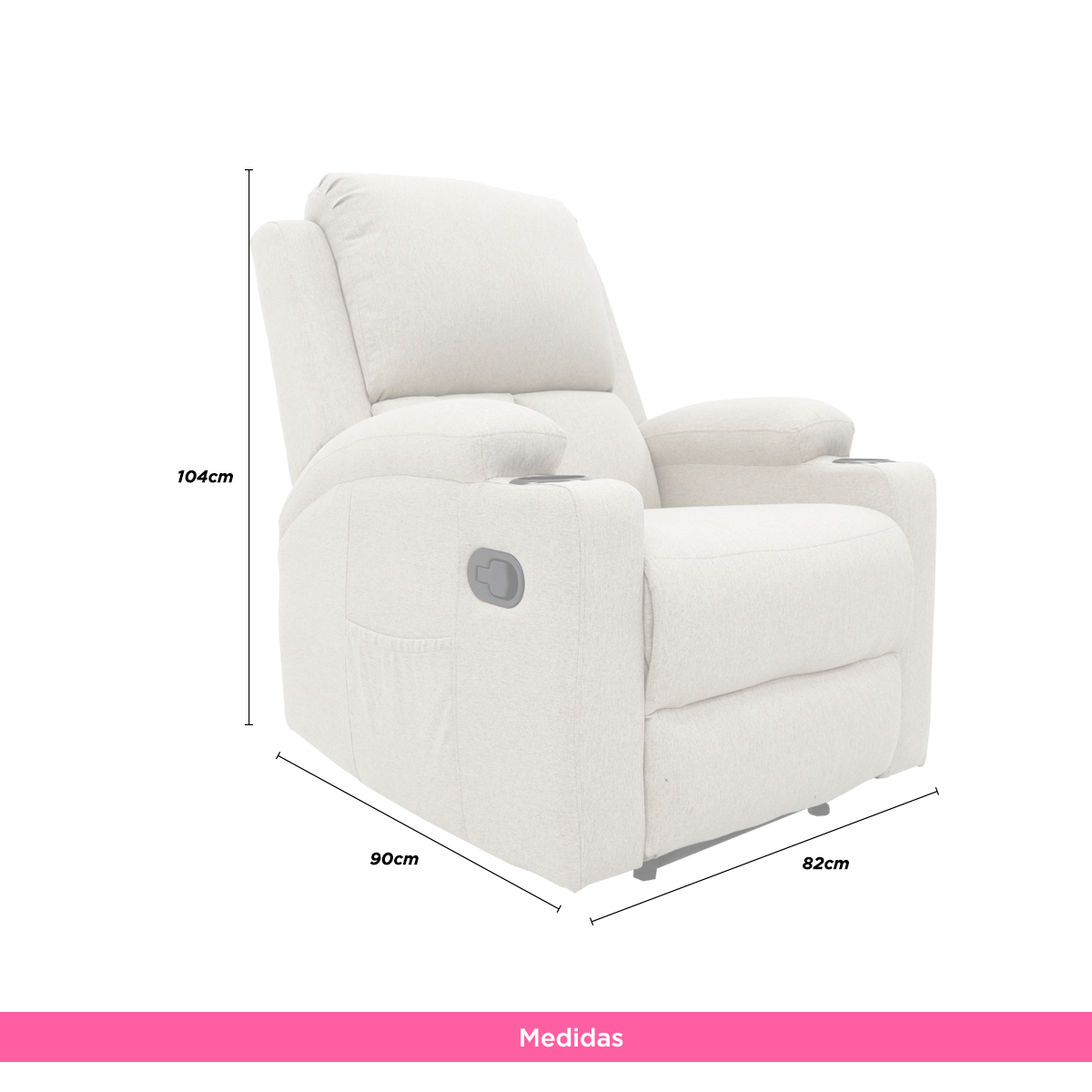 Sillón Reposet Manual Toscano Beige