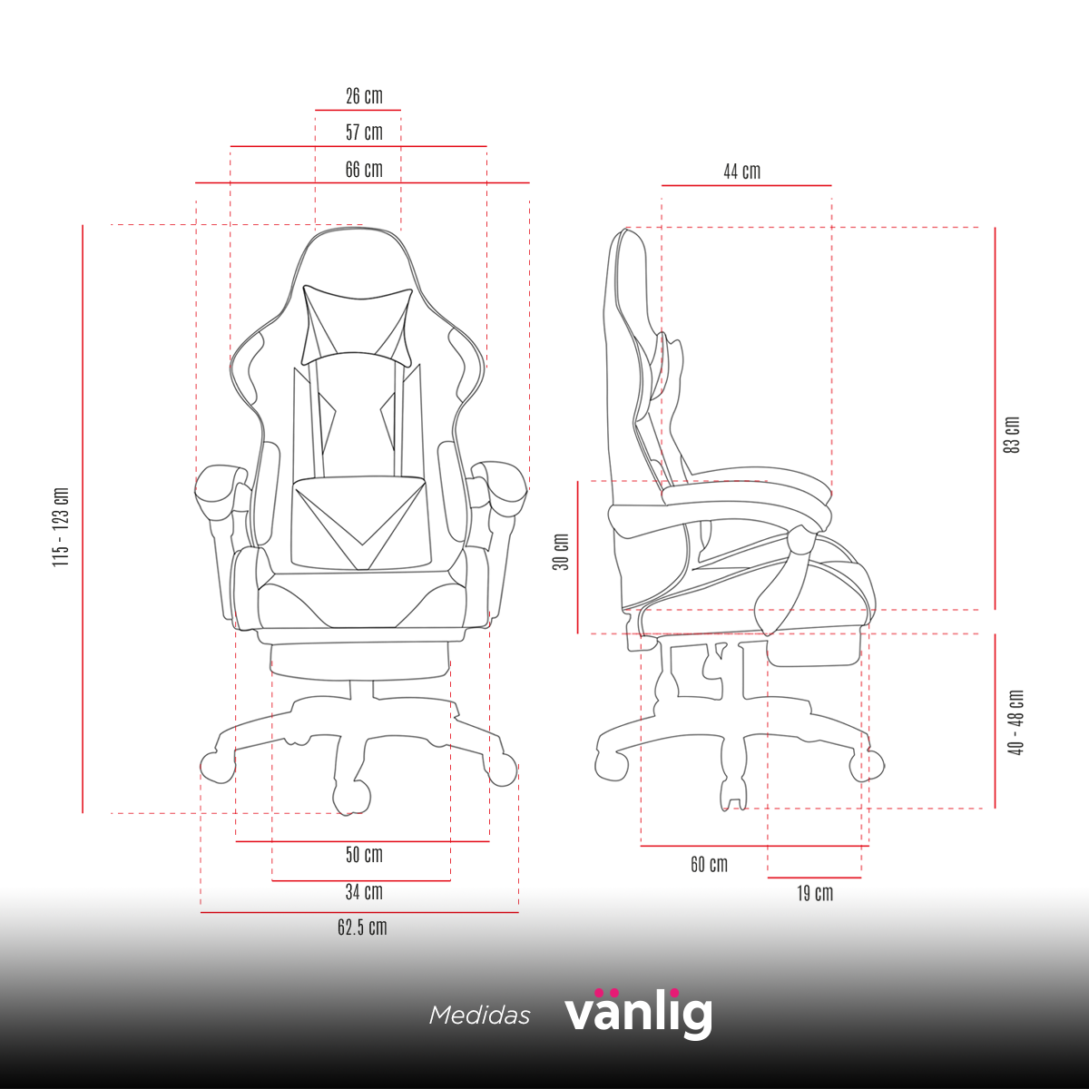 Silla Gamer Mercury Rojo