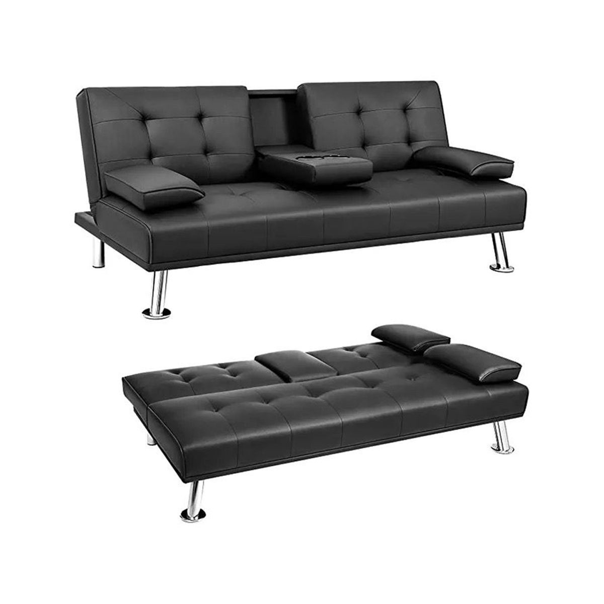 Sofá cama Reclinable Minimalista Jena Negro