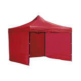 Toldo plegable 3x3 m con paredes roja