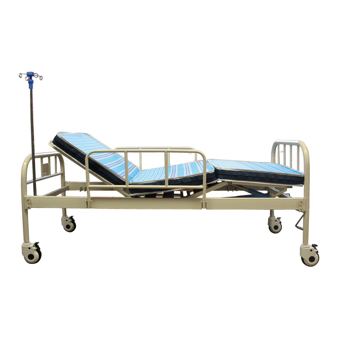 Cama hospitalaria manual Basic con colchón