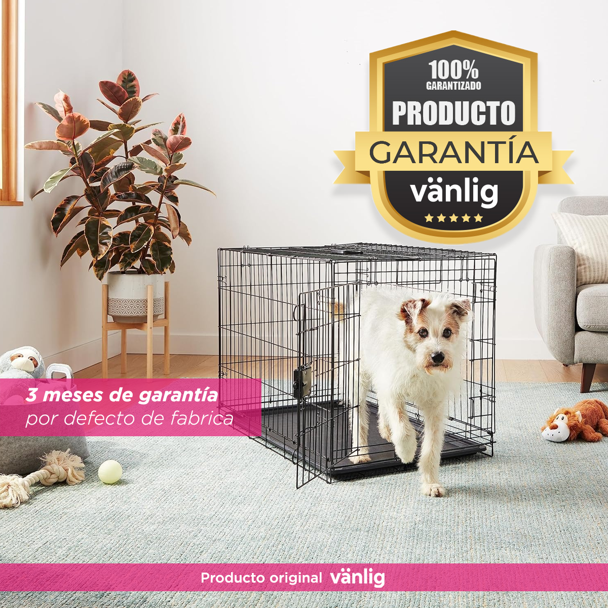Jaula metálica para mascotas 42"