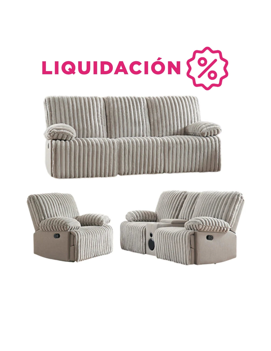 Sala Moderna De Lujo Reclinable C/consola Bluetooth Altavoz