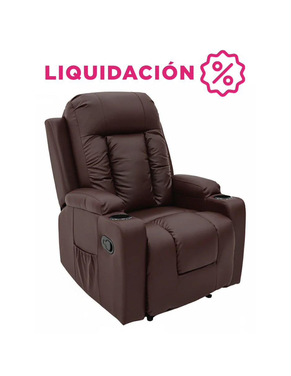 Sillón Reposet Manual Reclinable Napoli Con Portavasos