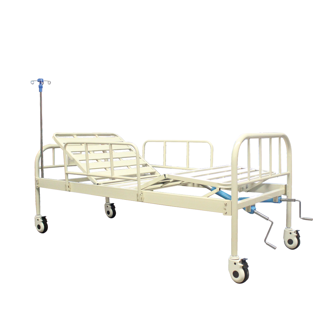 Cama hospitalaria manual Basic con colchón
