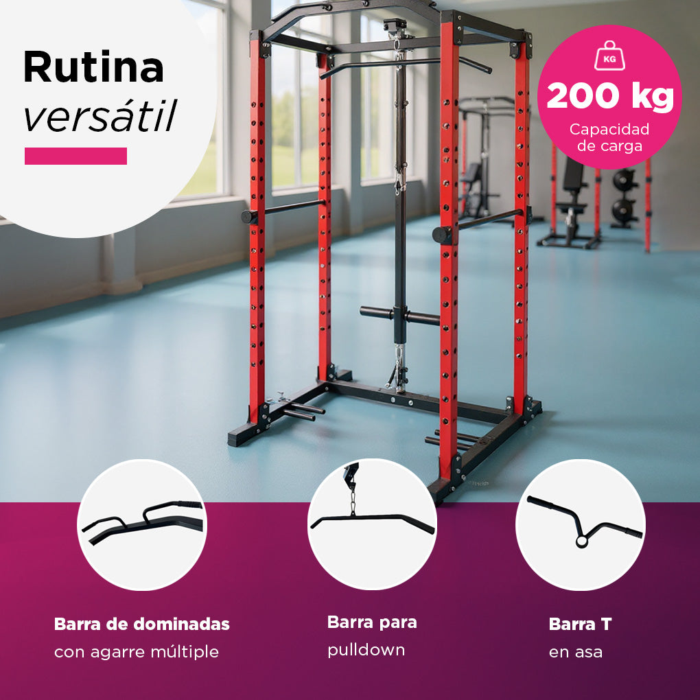 Jaula De Potencia Power Rack Pull Ups Sentadillas Dominada
