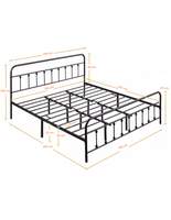 Base De Cama Acero Reforzada King Size Diseño Elegante
