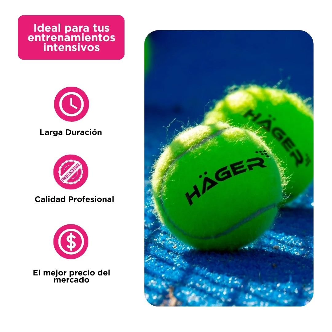 Pelotas de Tenis /pádel /squash x4 | Excelente Rebote + Resistencia | ¡Mejora tu Juego!