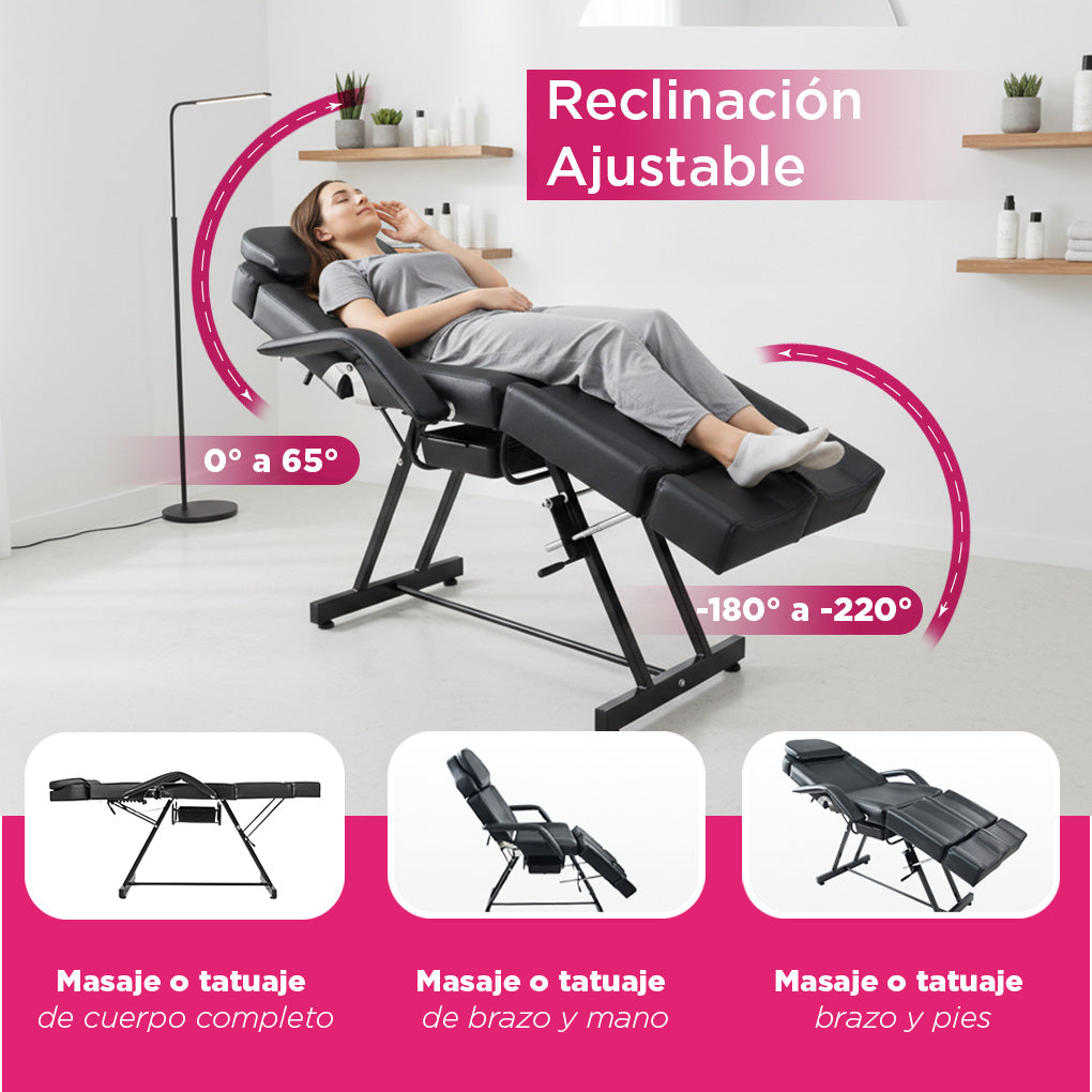 Camilla Reclinable Profesional Masaje Spa Tatuaje Estética