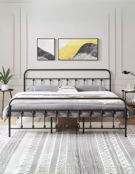 Base De Cama Acero Reforzada King Size Diseño Elegante