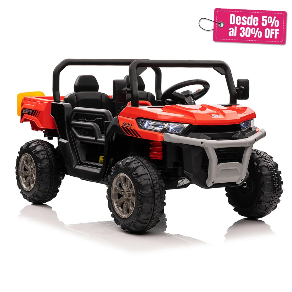 Carrito Montable Eléctrico Safari Rojo