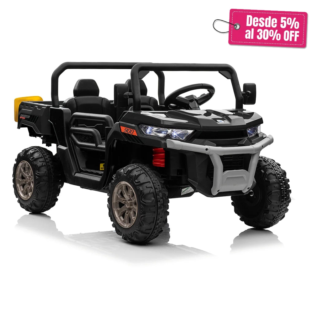Carrito Montable Eléctrico Safari Negro