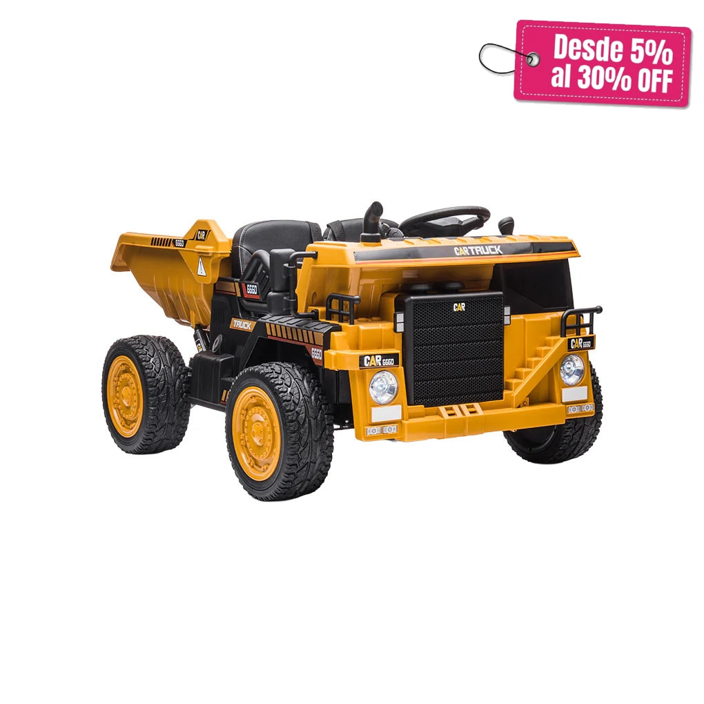 Camión Montable Maxicarga Amarillo Eléctrico Con Batería