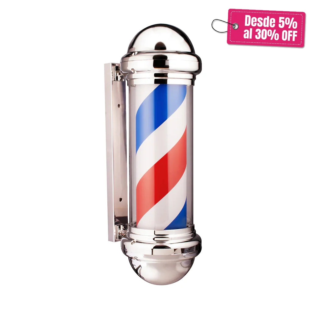 Poste Caramelo para Barbería Carlo Plata