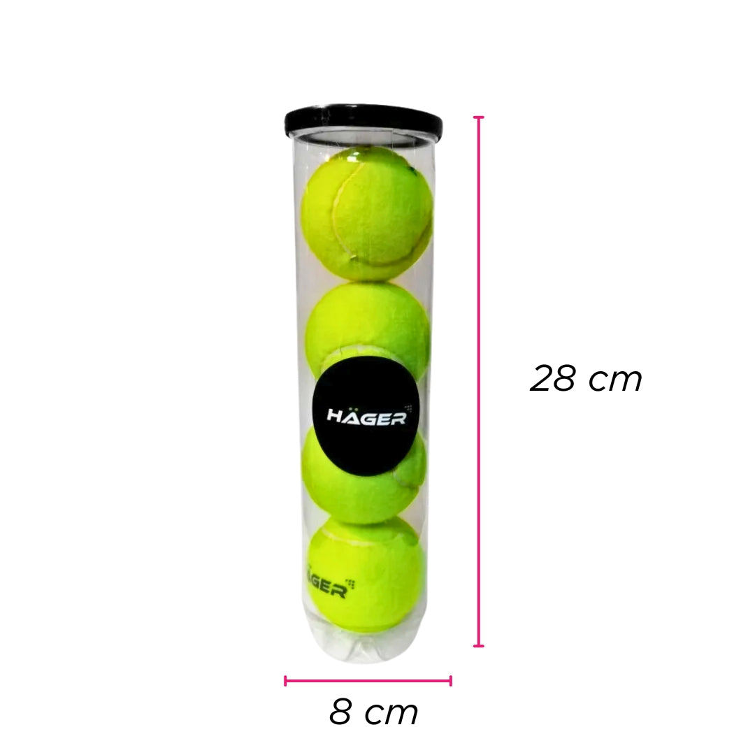 Pelotas de Tenis /pádel /squash x4 | Excelente Rebote + Resistencia | ¡Mejora tu Juego!
