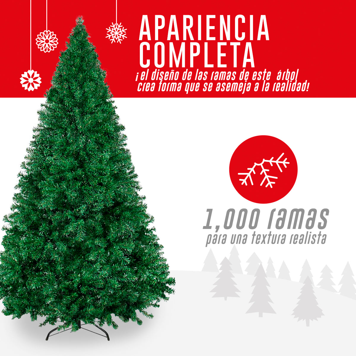 Árbol Navideño Artificial 180cm Premium