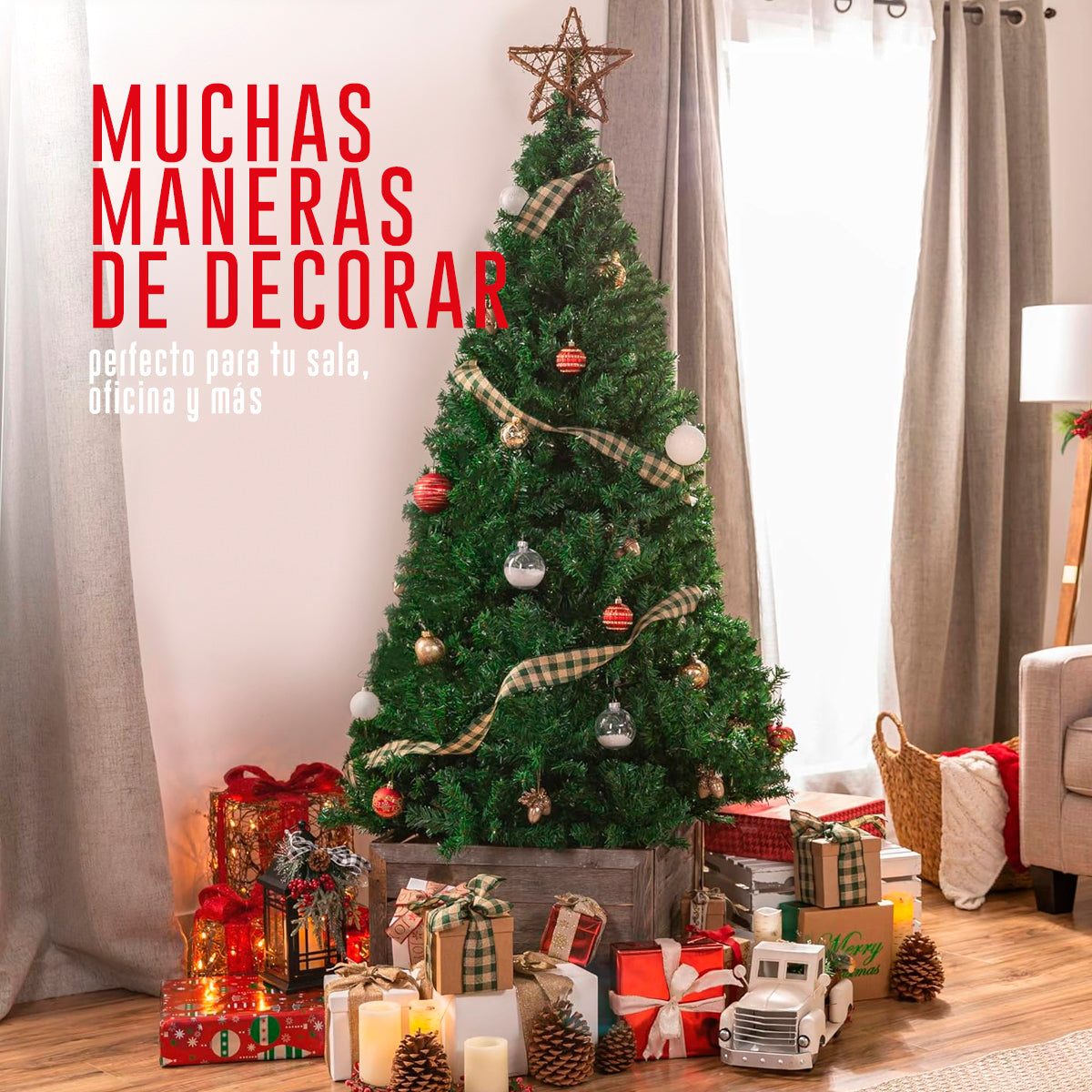 Árbol Navideño Artificial 180cm Premium