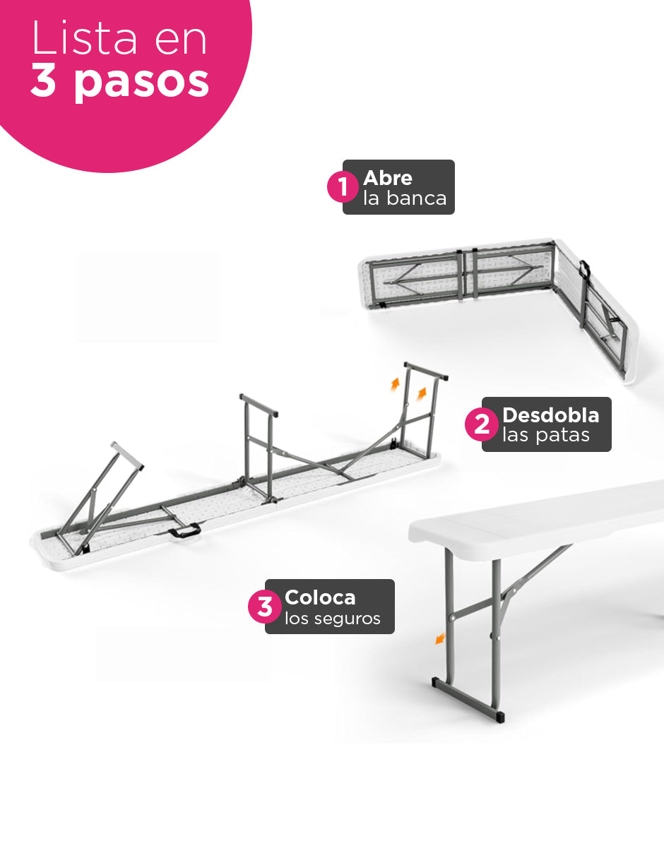 Set 2 Bancas Plegables