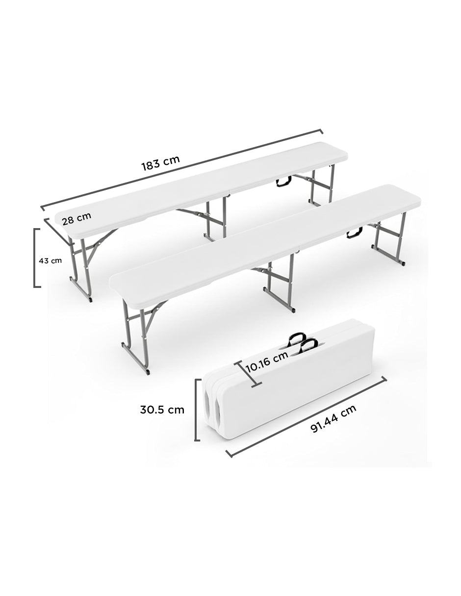 Set 2 Bancas Plegables