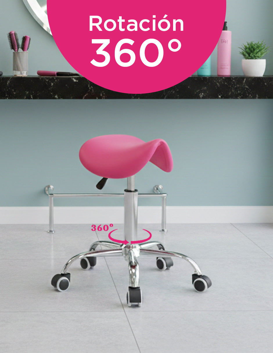 Banco Ask Taburete Ovalado Rosa
