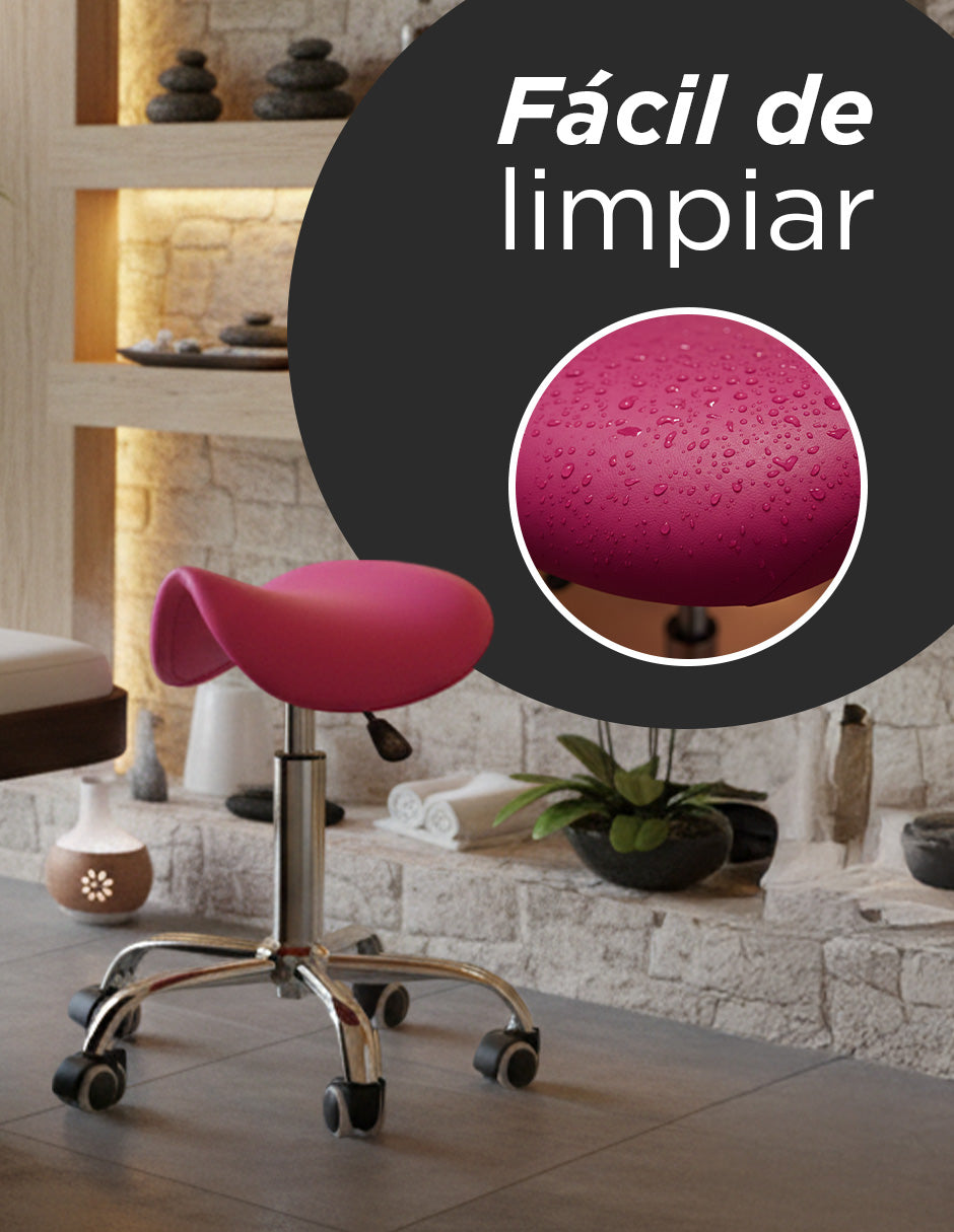 Banco Ask Taburete Ovalado Rosa
