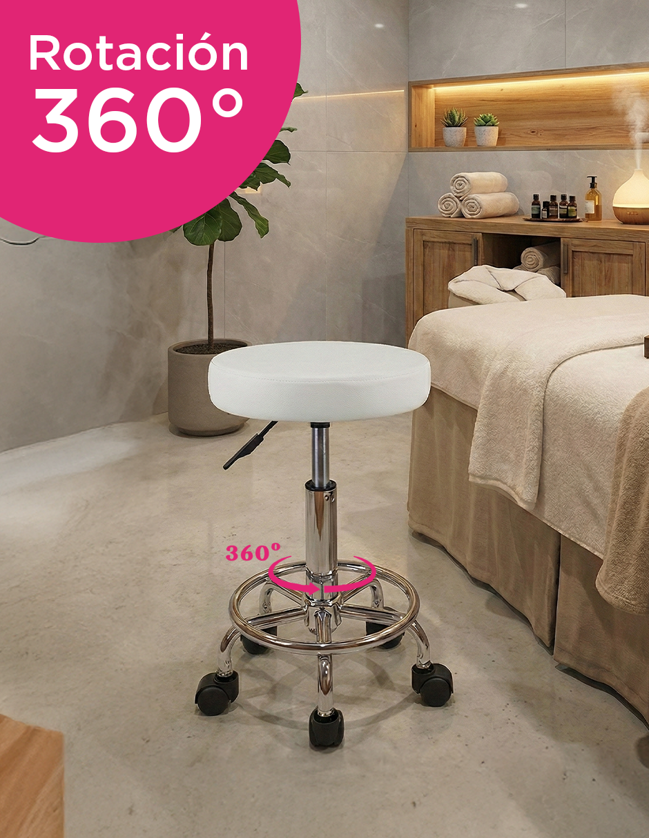 Banco Ask Taburete Plano Blanco
