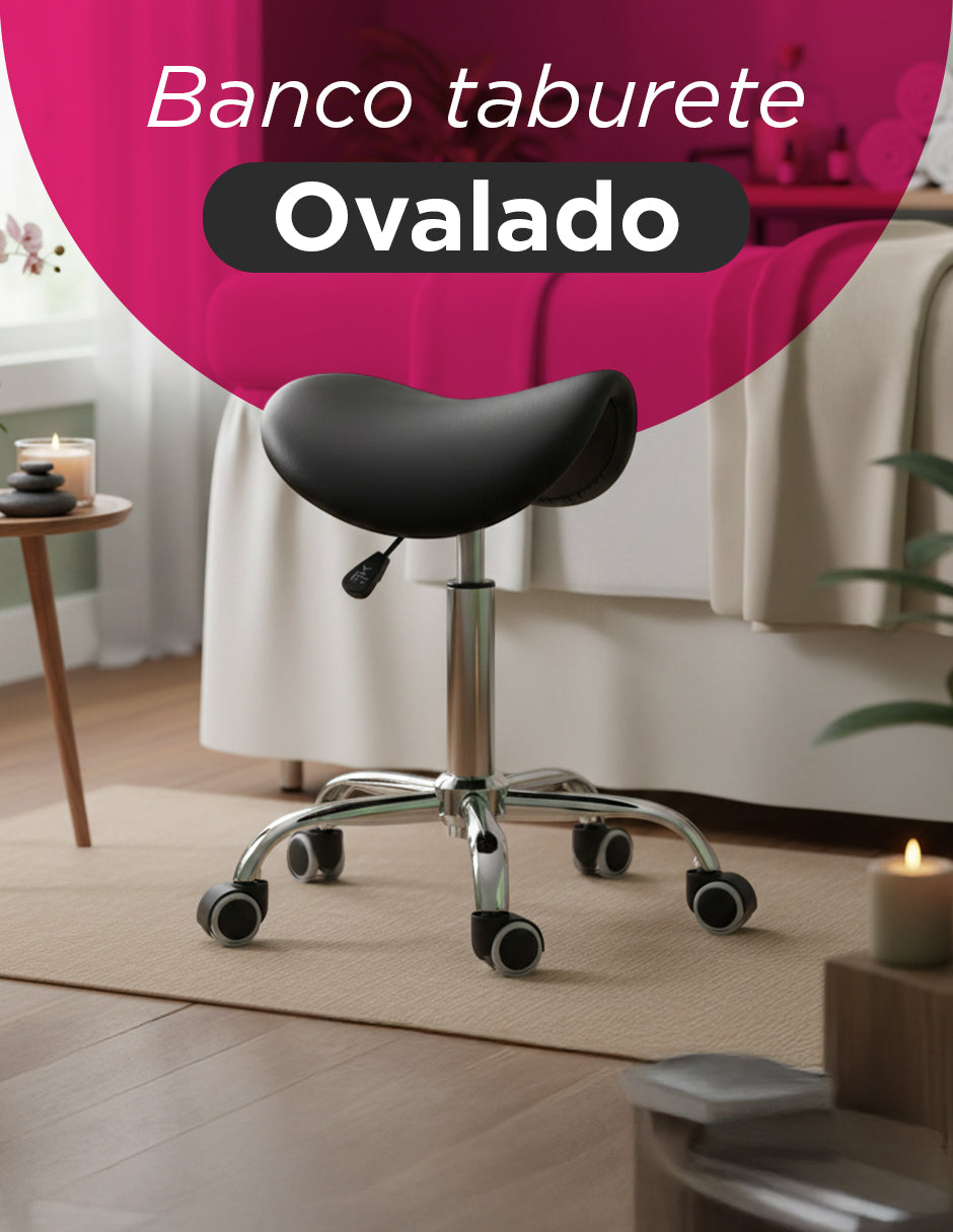 Banco  Ask Taburete ovalado negro