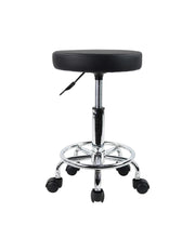 Banco Taburete Giratorio de Acero Cromado Negro – Asiento Plano Hidráulico para Estética y Consultorio Vanlig