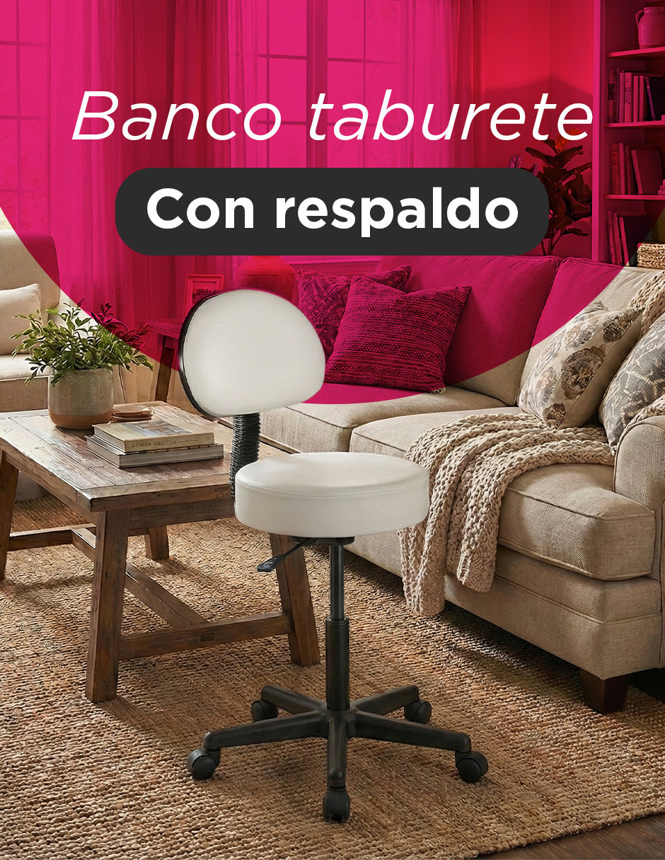 Banco con Respaldo Blanco