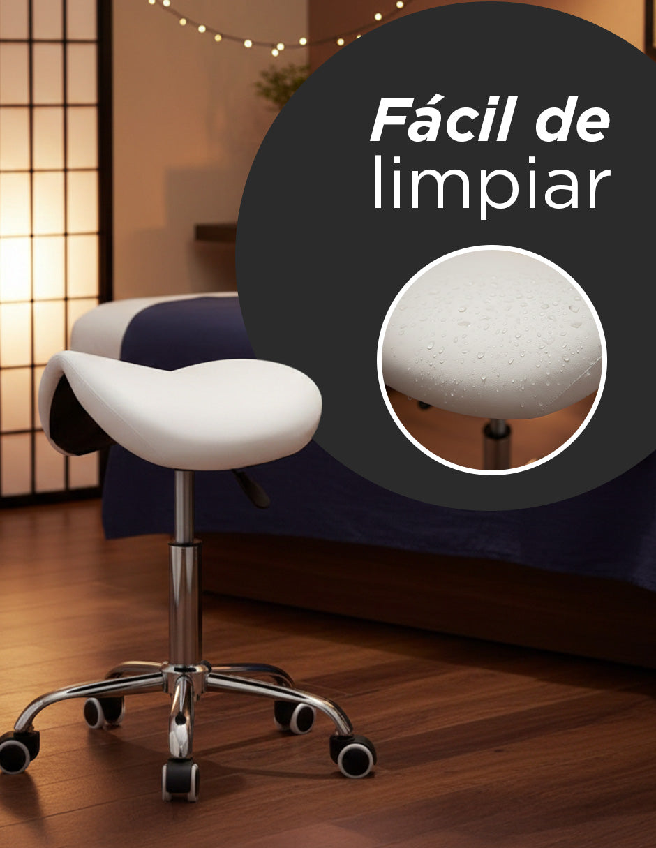 Banco ask taburete Ovalado Blanco