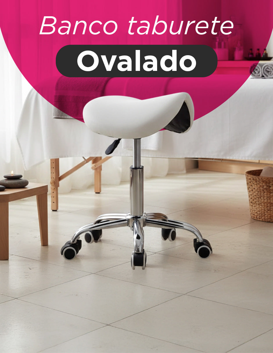 Banco ask taburete Ovalado Blanco