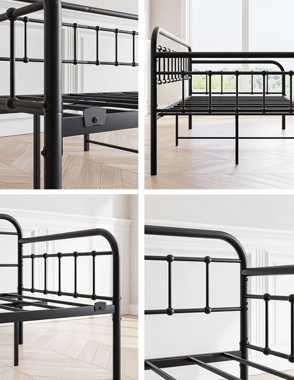 Base De Cama Individual  Con Barandal Lateral  Tipo Sofa-Cama