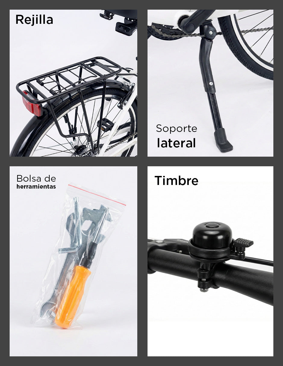 Bicicleta Ciudad Syra Blanco.