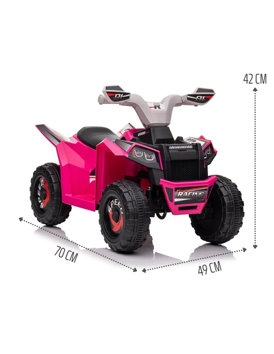 Cuatrimoto Mini Moto Eléctrica Montable Infantil Recargable Rosa