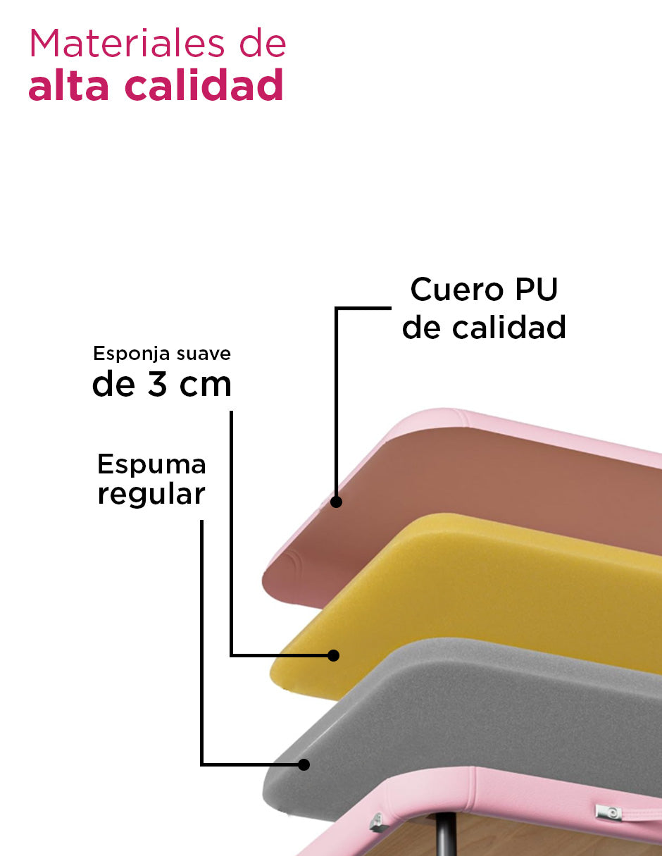 Cama De Masaje Aluminio Aley Rosa