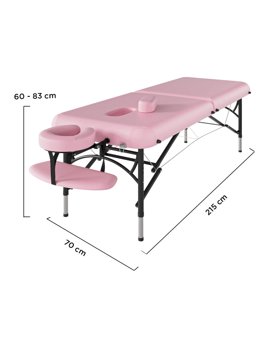 Cama De Masaje Aluminio Aley Rosa