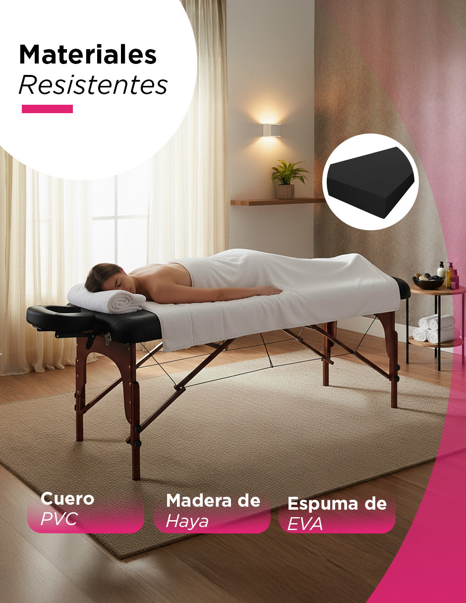 Cama De Masaje Madera Beirut Negro