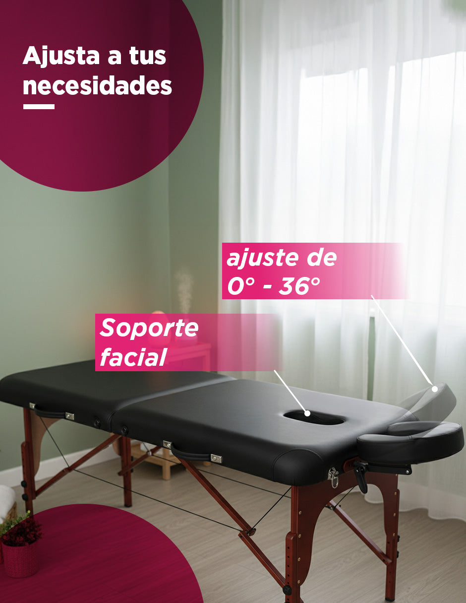 Cama De Masaje Madera Beirut Negro