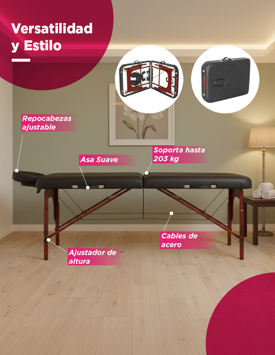 Cama De Masaje Madera Beirut Negro