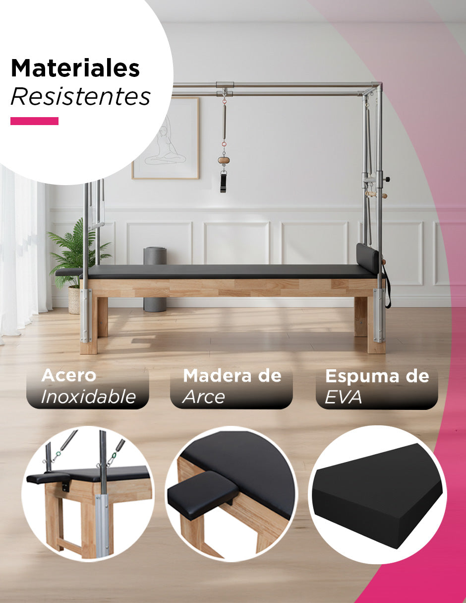 Cama De Pilates Reformer Cadilac Trapecio Studio Profesional