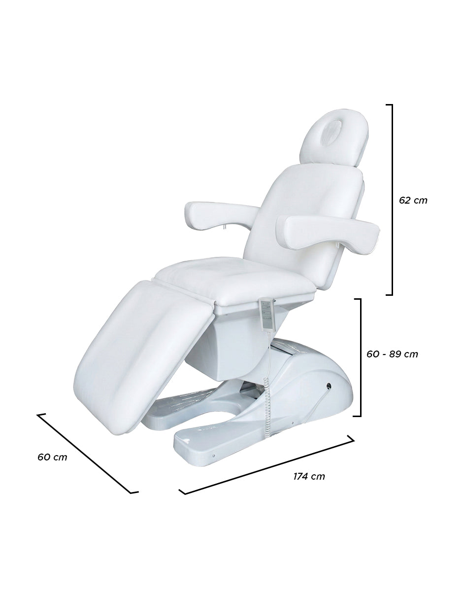 Cama Eléctrica Libano Para Masaje Spa Consultorio Color Blanco