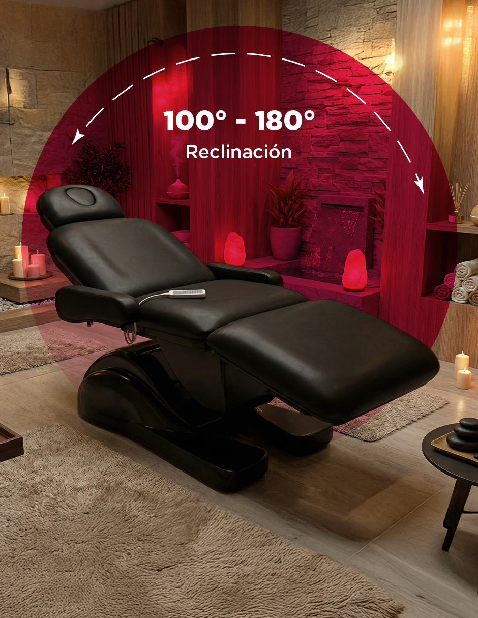 Cama Eléctrica Libano Para Masaje Spa Consultorio Color Negro
