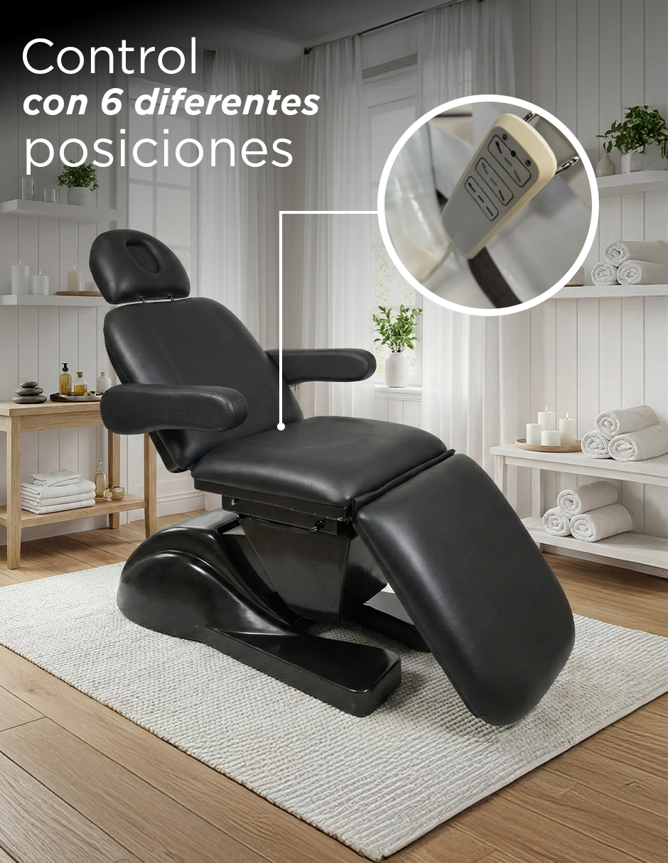 Cama Eléctrica Libano Para Masaje Spa Consultorio Color Negro