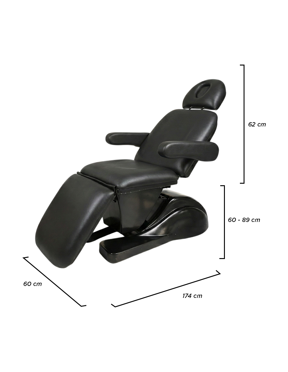 Cama Eléctrica Libano Para Masaje Spa Consultorio Color Negro