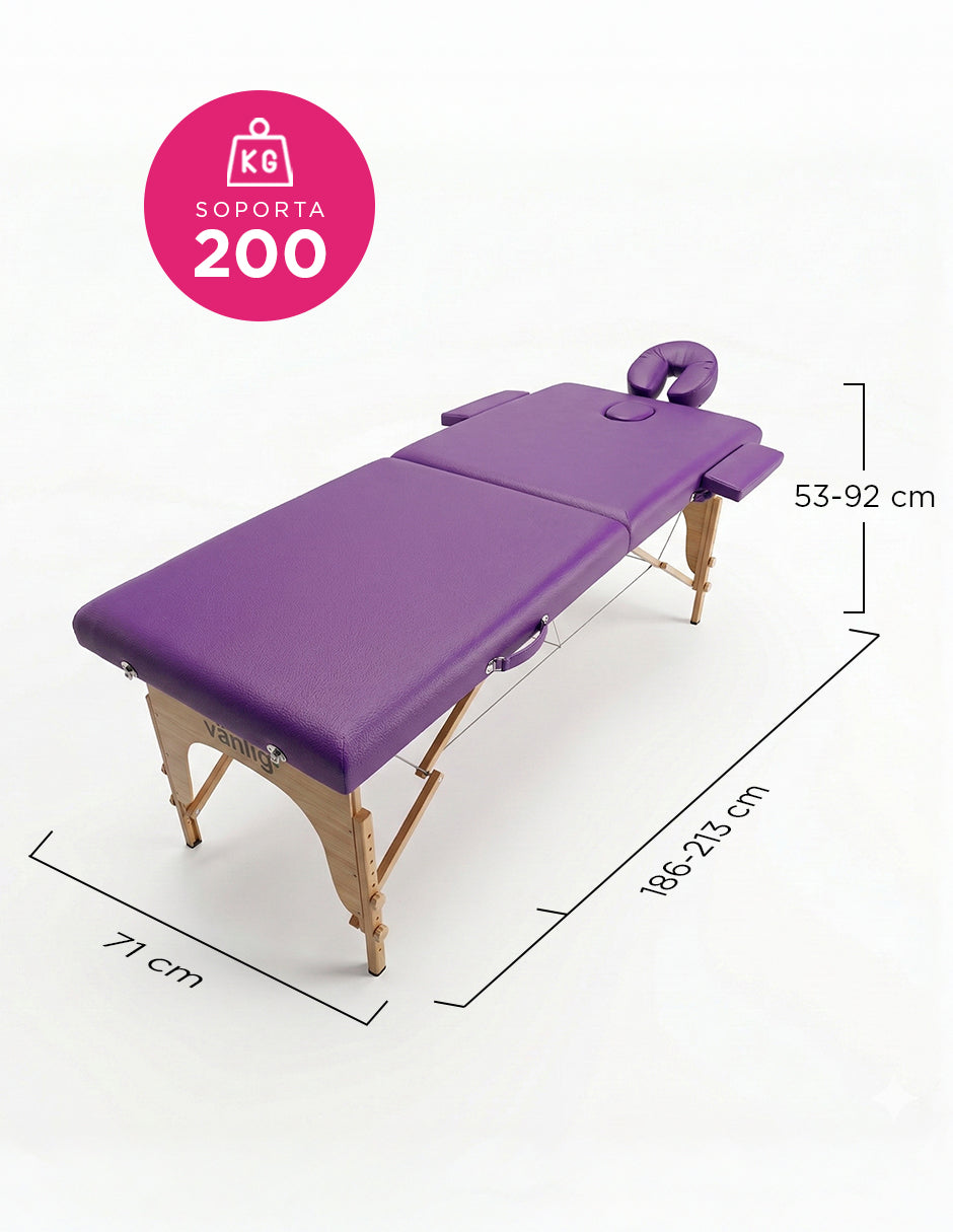 Cama de Masaje Madera Camboya Morado