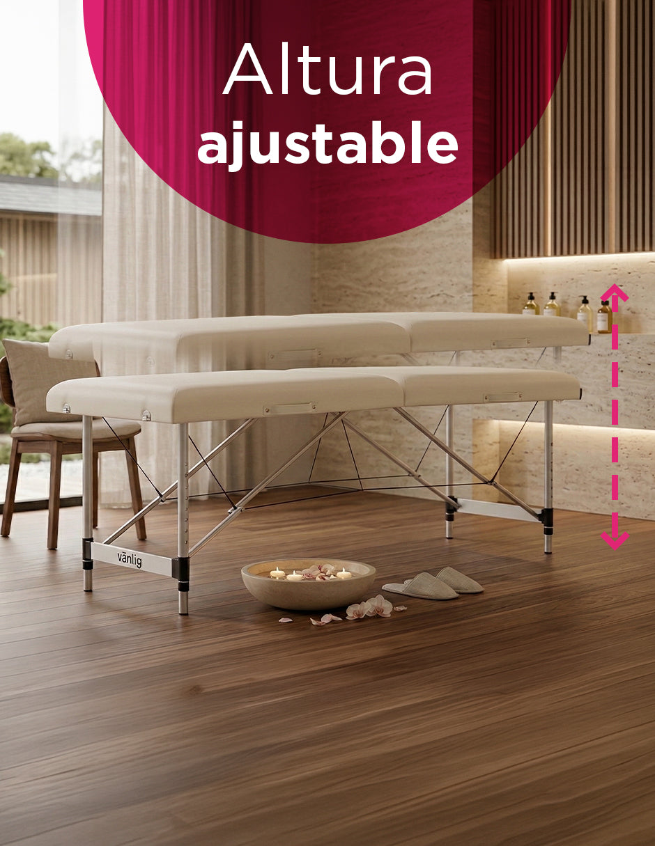 Cama de Masaje Portátil de Aluminio Agra Blanca – Camilla Plegable Profesional Vanlig