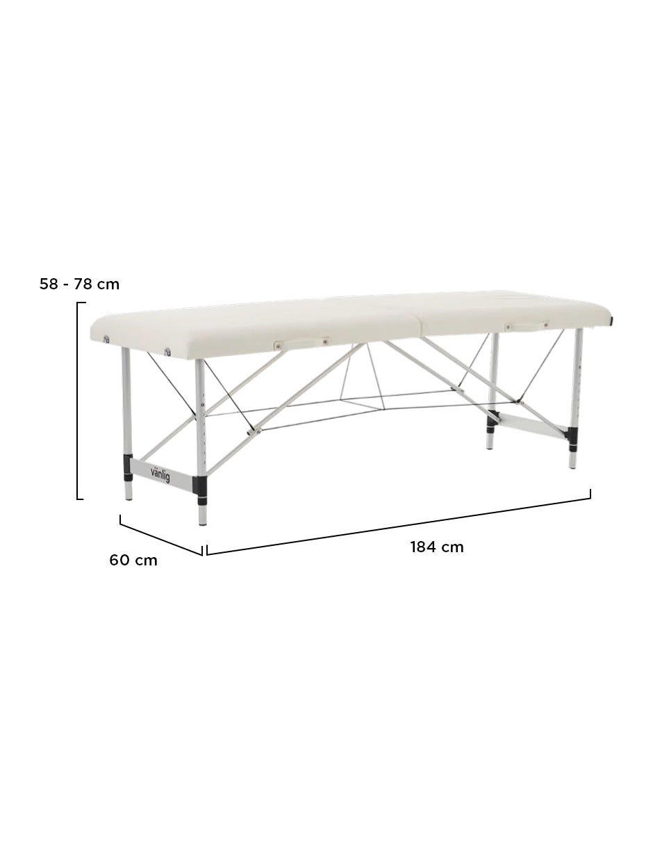 Cama de Masaje Portátil de Aluminio Agra Blanca – Camilla Plegable Profesional Vanlig