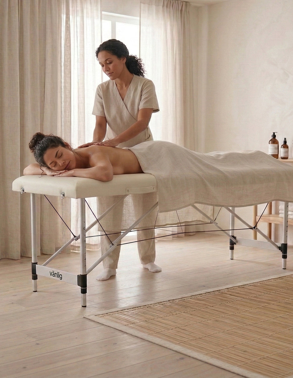 Cama de Masaje Portátil de Aluminio Agra Negra – Camilla Plegable Profesional Vanlig