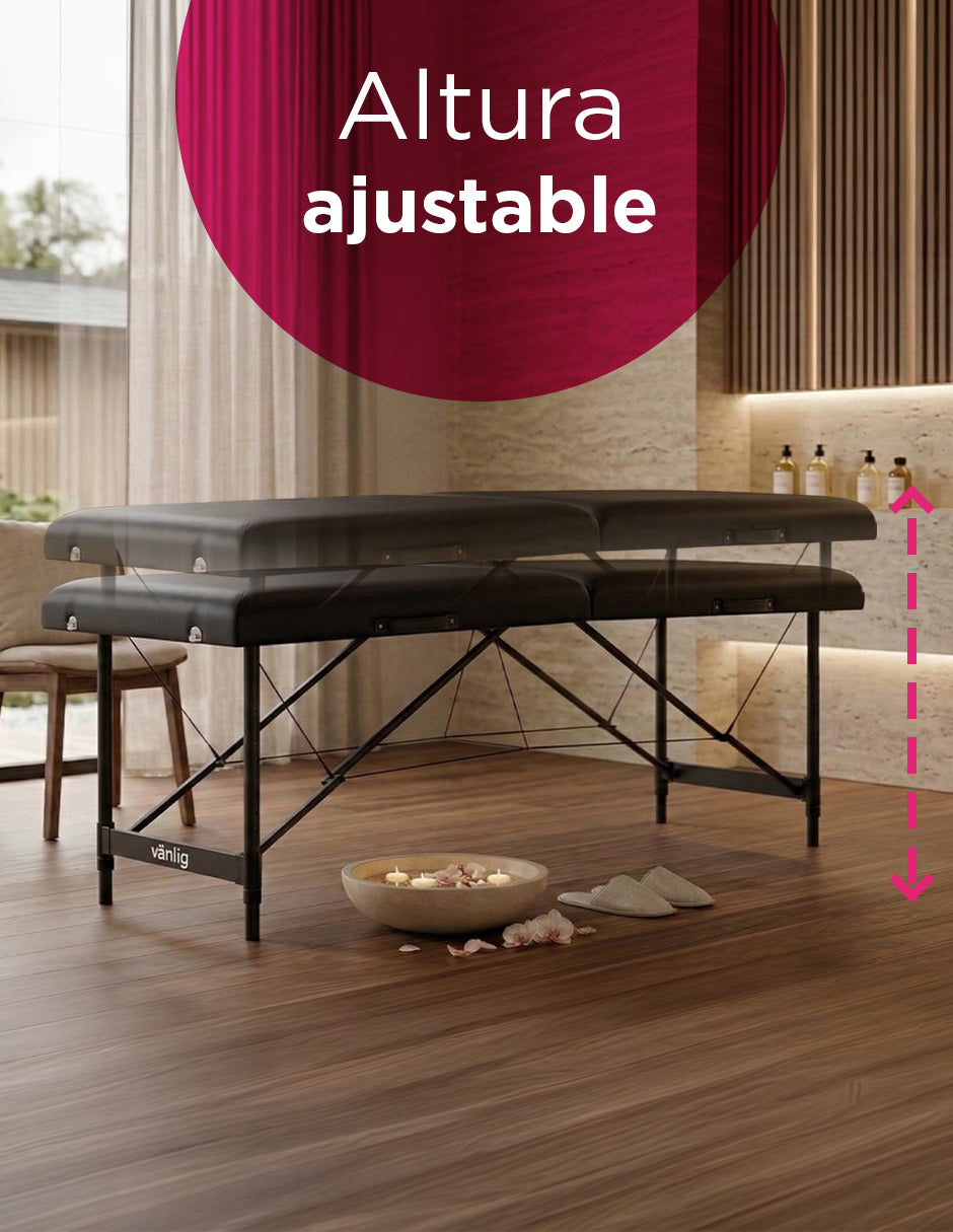 Cama de Masaje Portátil de Aluminio Agra Negra – Camilla Plegable Profesional Vanlig