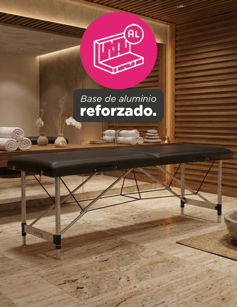 Cama de Masaje Portátil de Aluminio Agra Negra – Camilla Plegable Profesional Vanlig